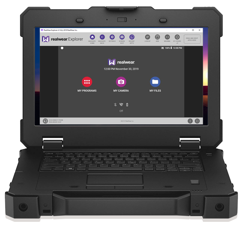 Rugged Laptop with RealWear Explorer