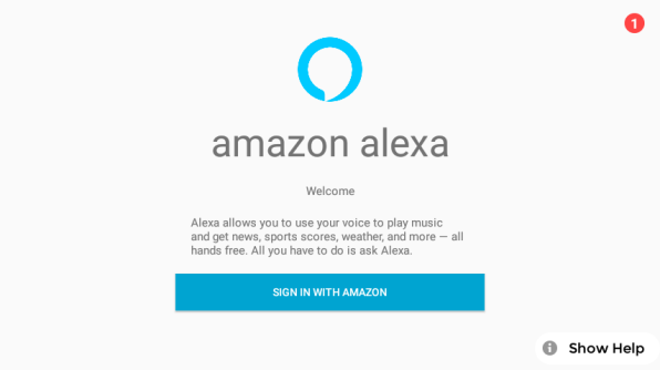 Alexa Welcome Screen